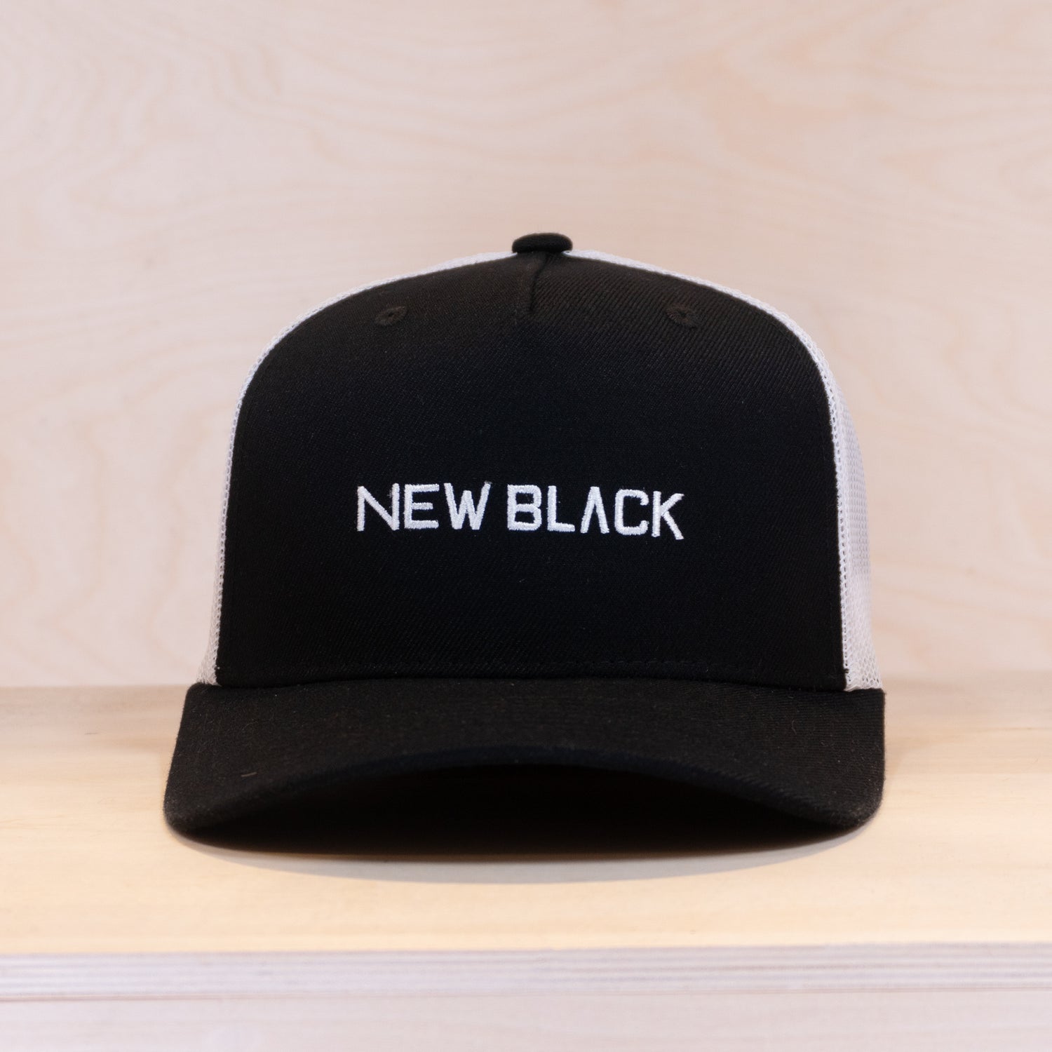 New Black Logo Trucker Cap Black
