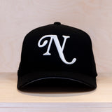 New Black Luxe A-Frame Cap Black