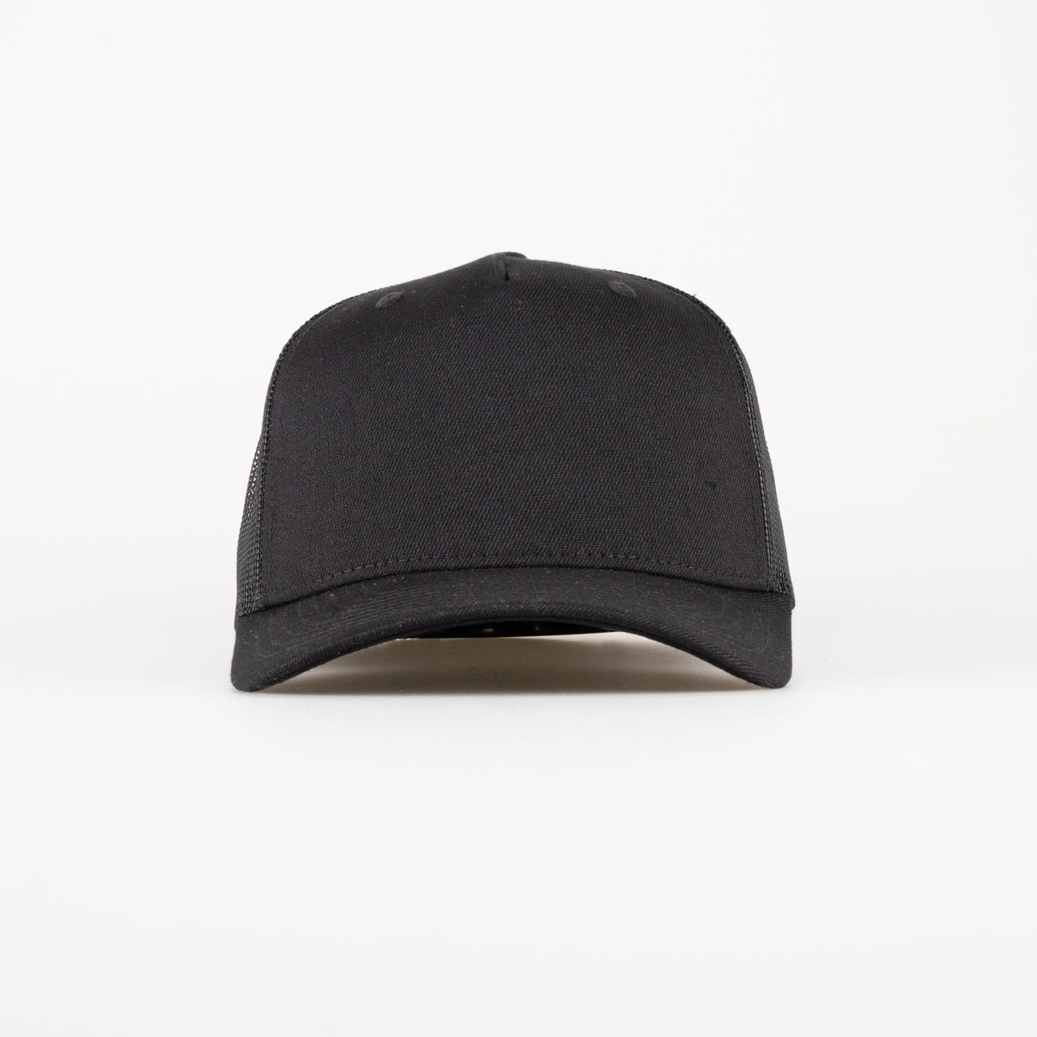 P&P Recycled Blank High Trucker Cap Black