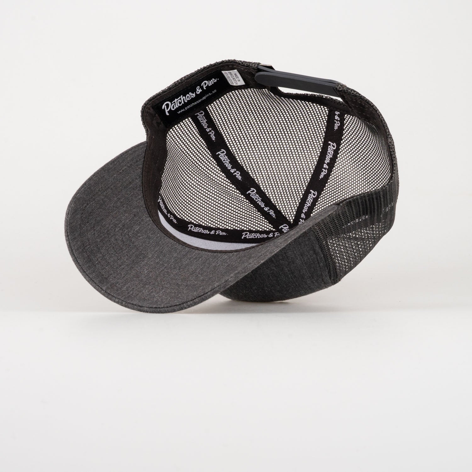 P&P Recycled Blank High Trucker Cap Charcoal