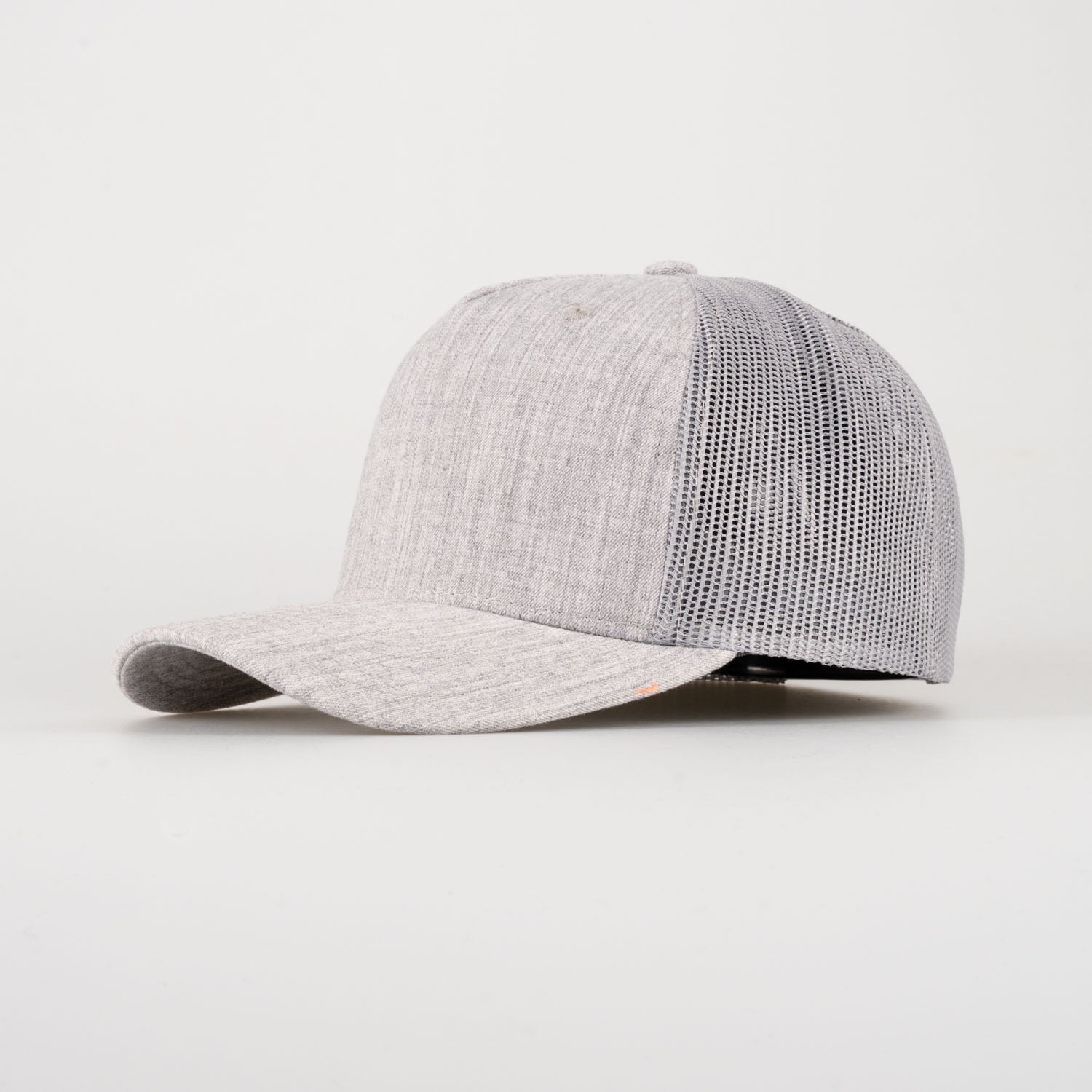 P&P Recycled Blank High Trucker Cap Heather Grey