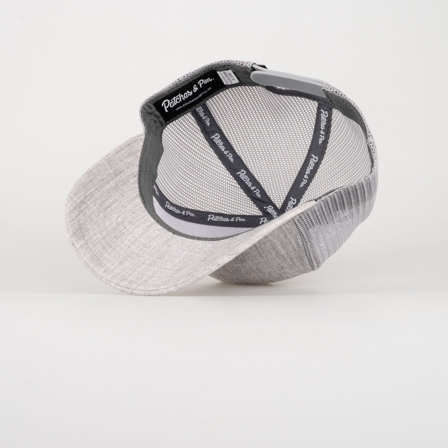 P&P Recycled Blank High Trucker Cap Heather Grey