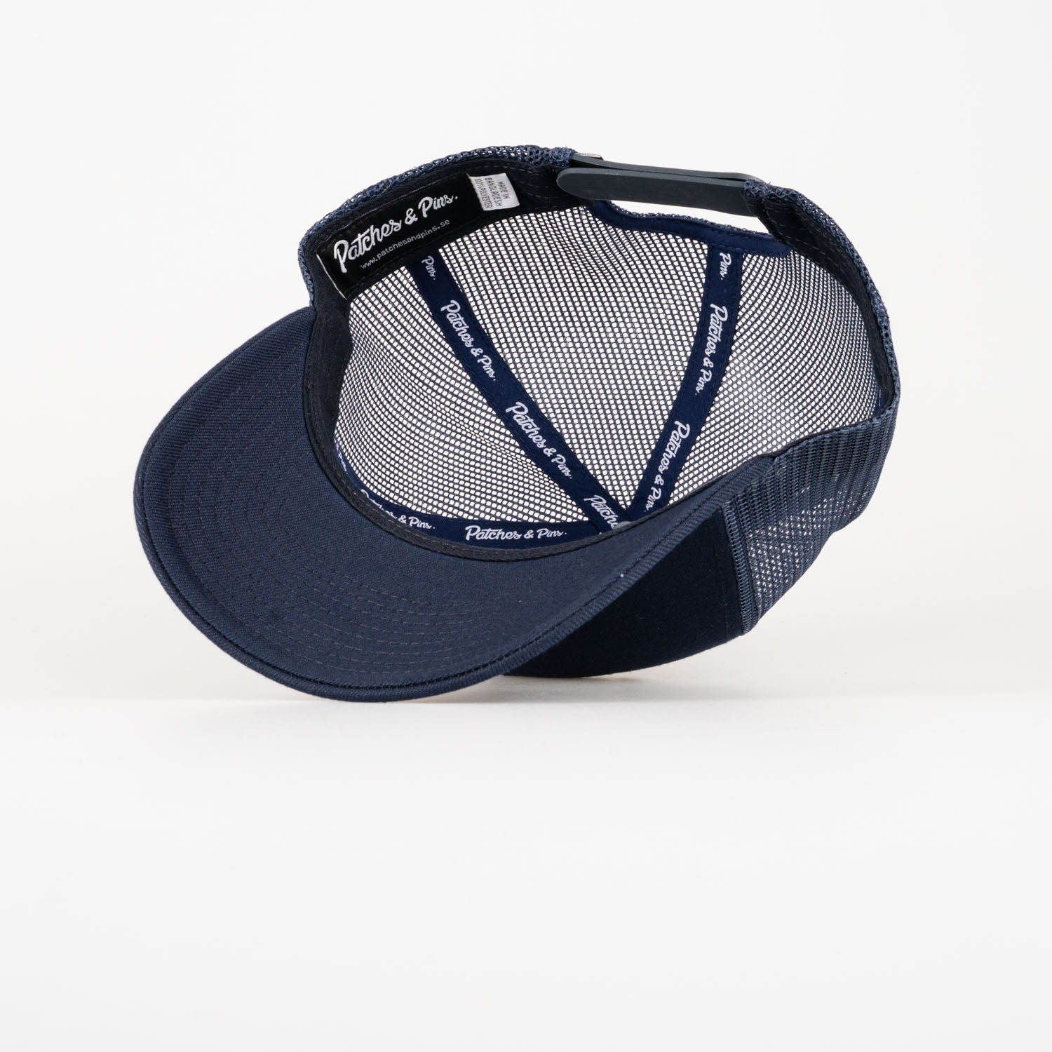 P&P Recycled Blank High Trucker Cap Navy
