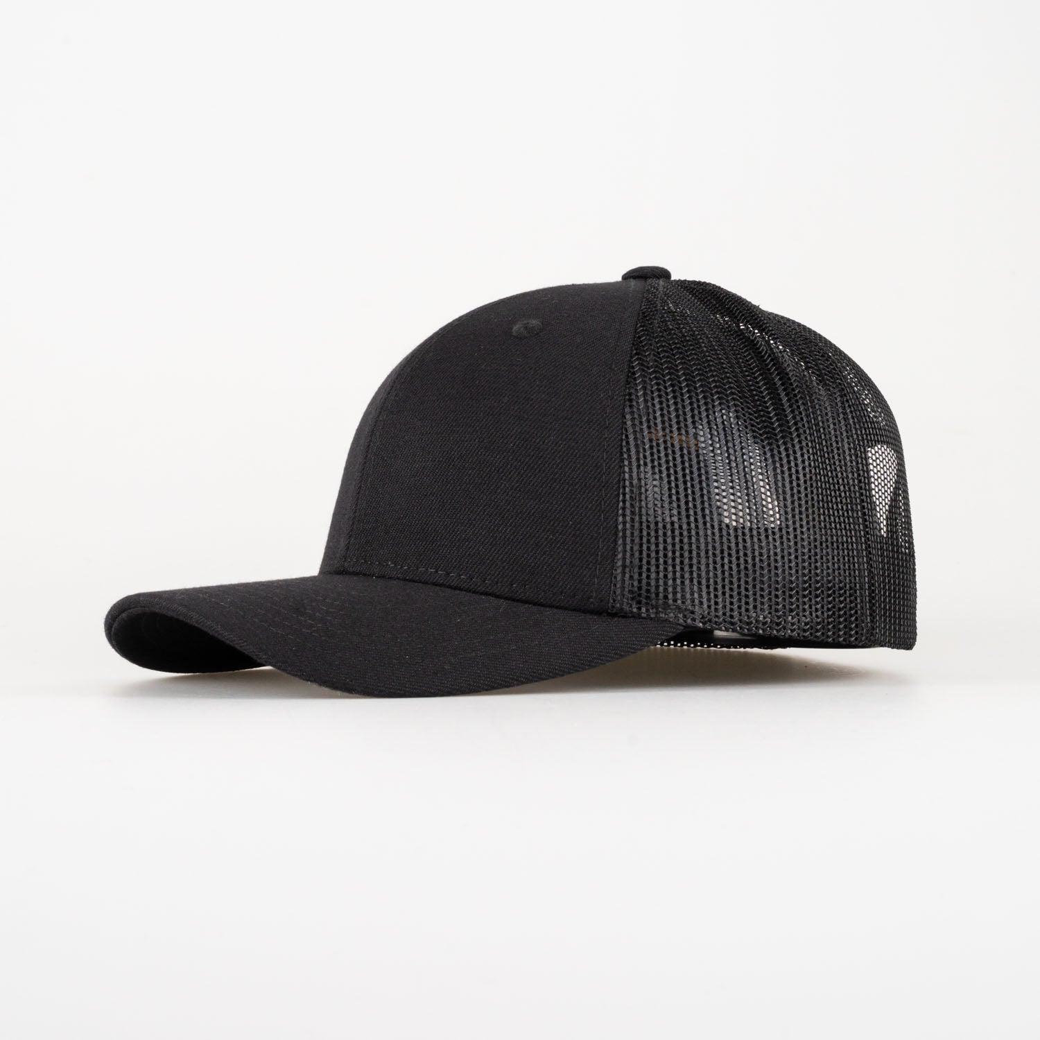 P&P Recycled Blank Low Trucker Cap Black
