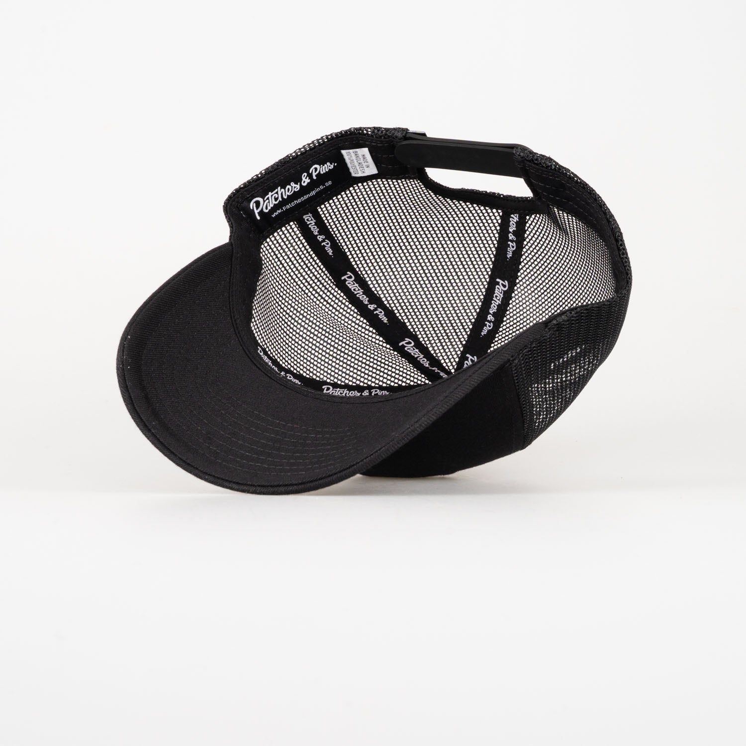 P&P Recycled Blank Low Trucker Cap Black