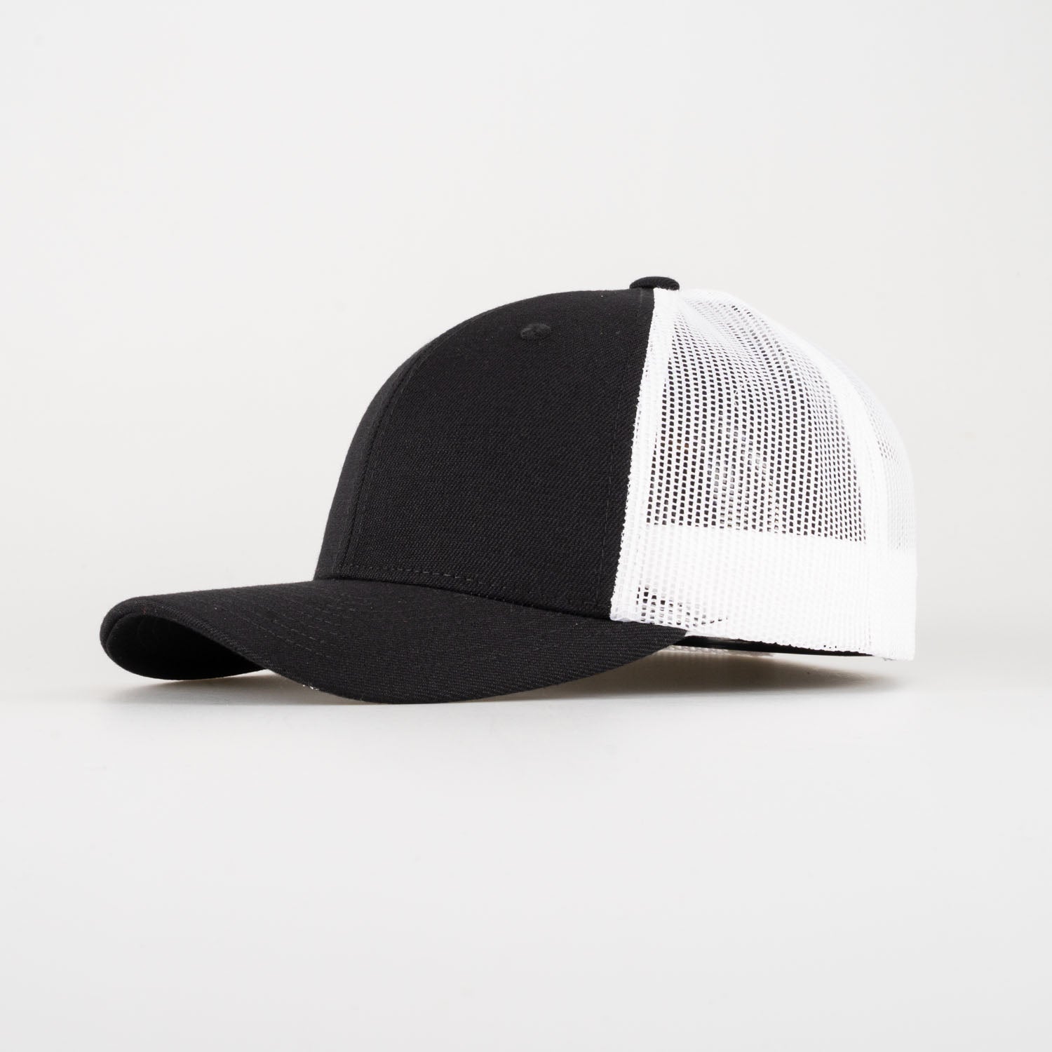 P&P Recycled Blank Low Trucker Cap Black / White