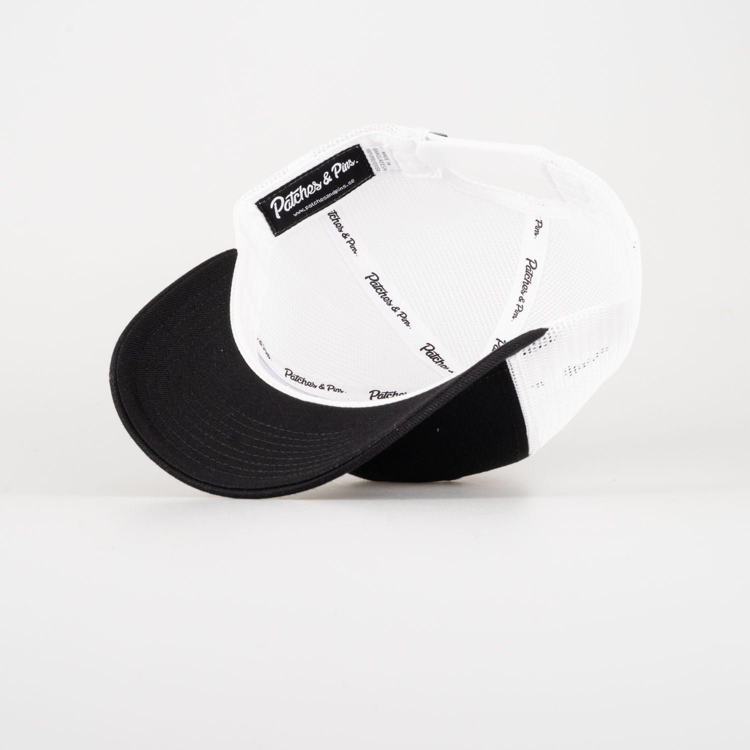 P&P Recycled Blank Low Trucker Cap Black / White