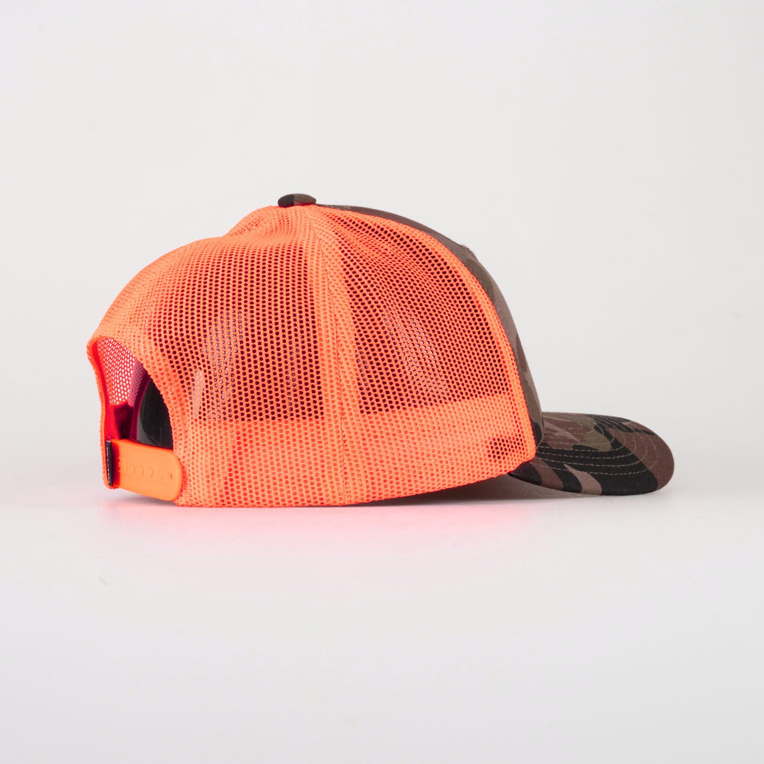 P&P Blank Low Trucker Cap Camo/Orange