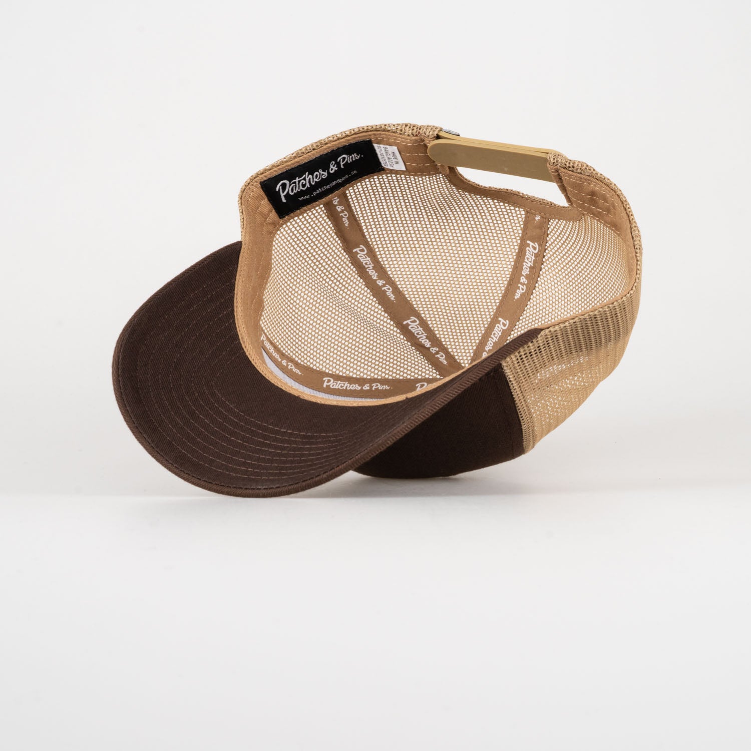 P&P Recycled Blank Low Trucker Cap Dk Brown / Lt Brown