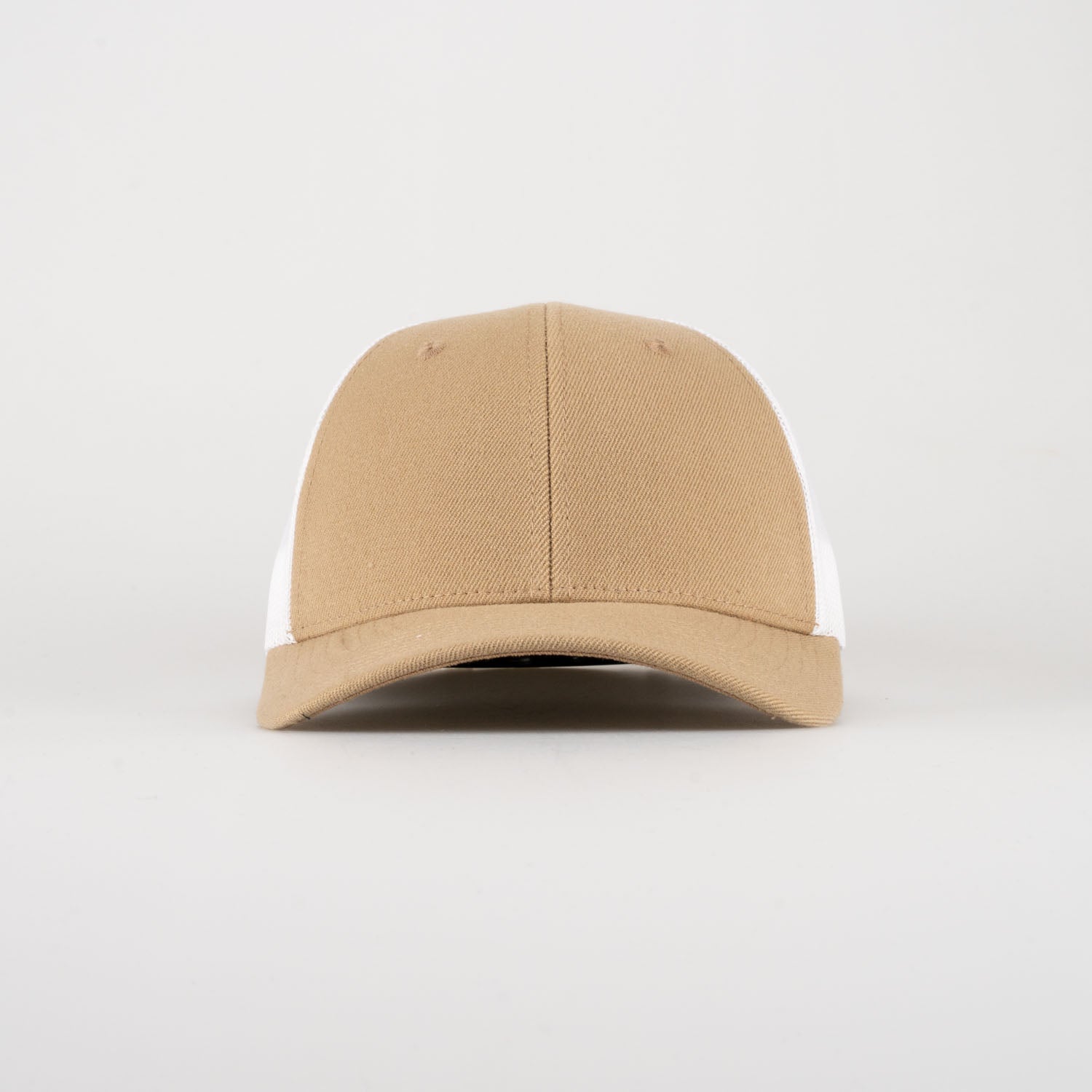P&P Recycled Blank Low Trucker Cap Khaki / White