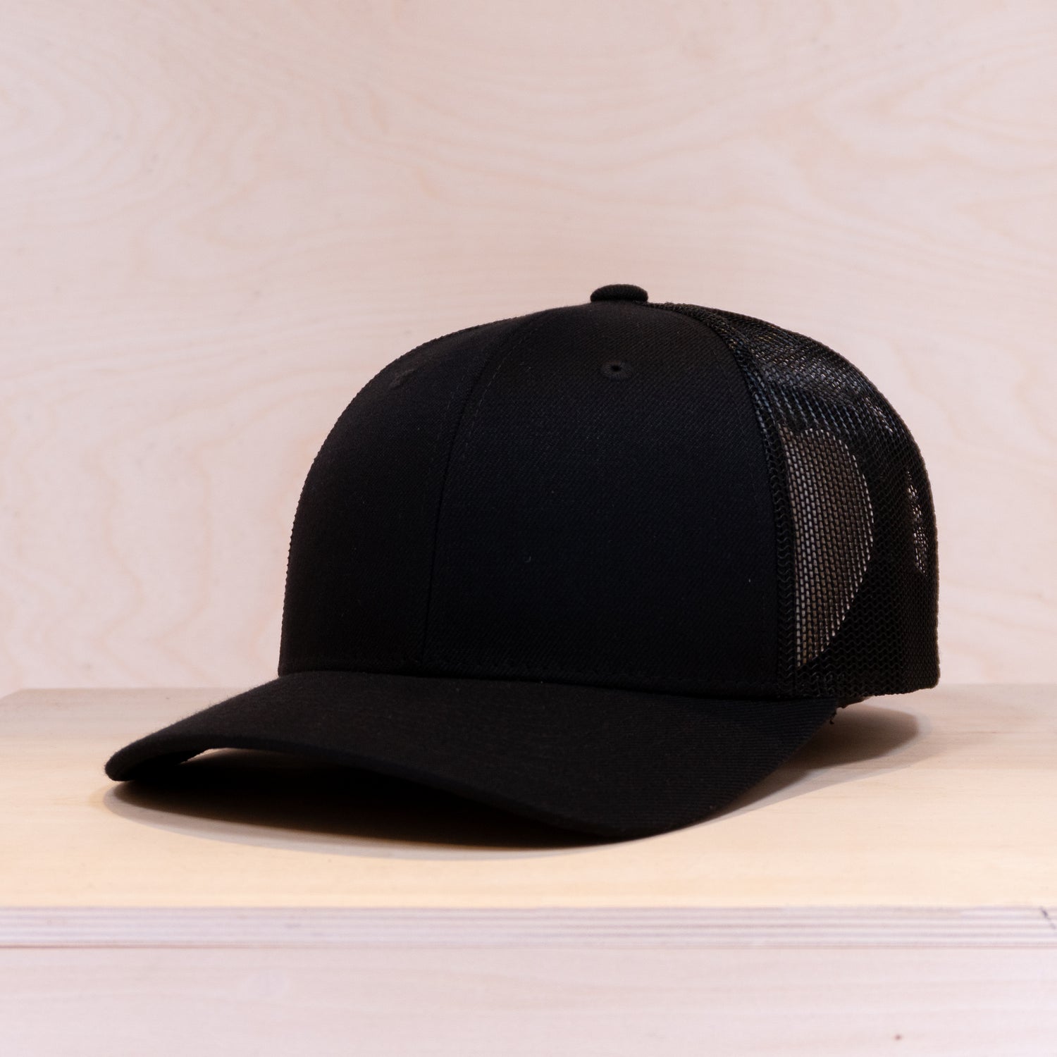 P&P Blank Low Trucker Cap Black