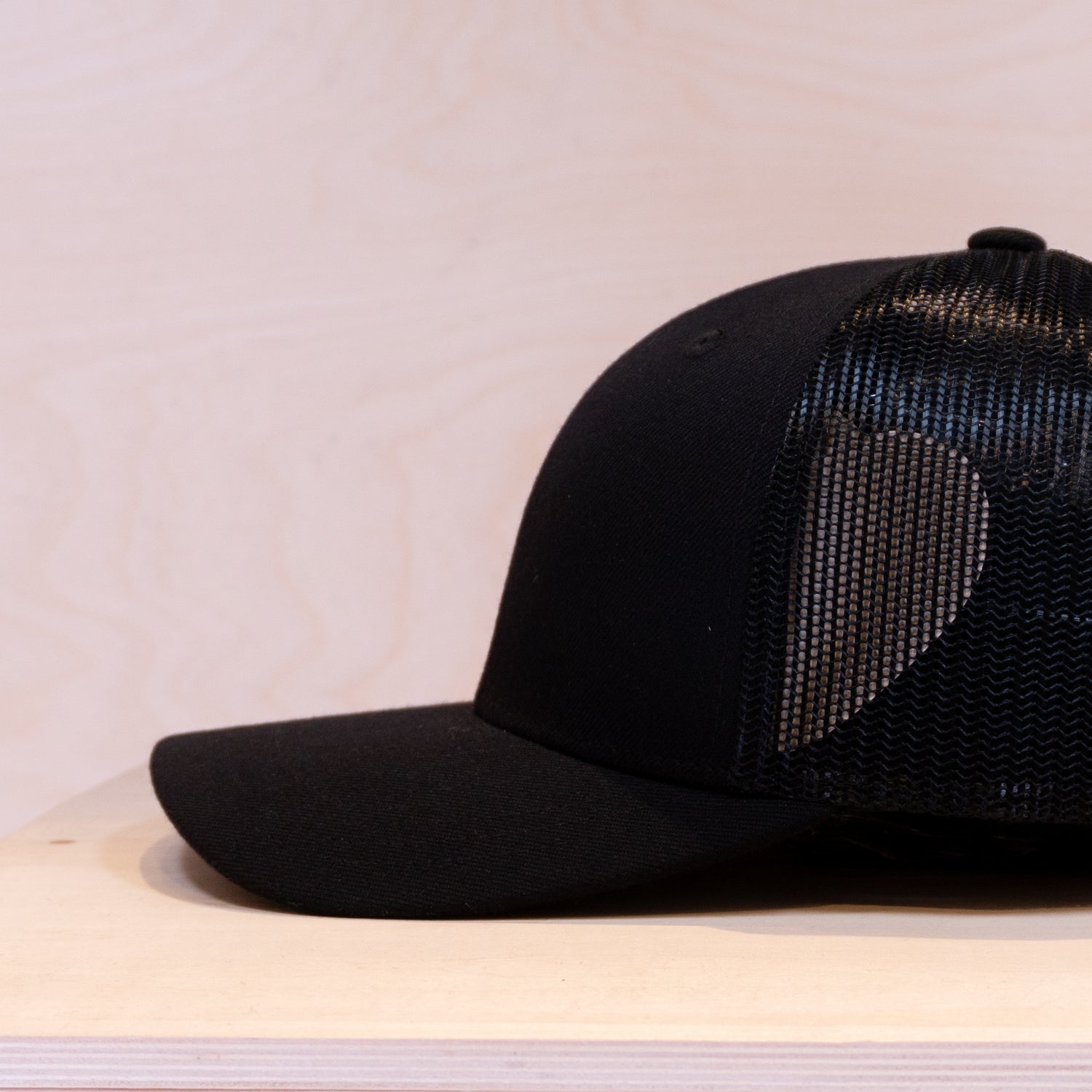 P&P Blank Low Trucker Cap Black