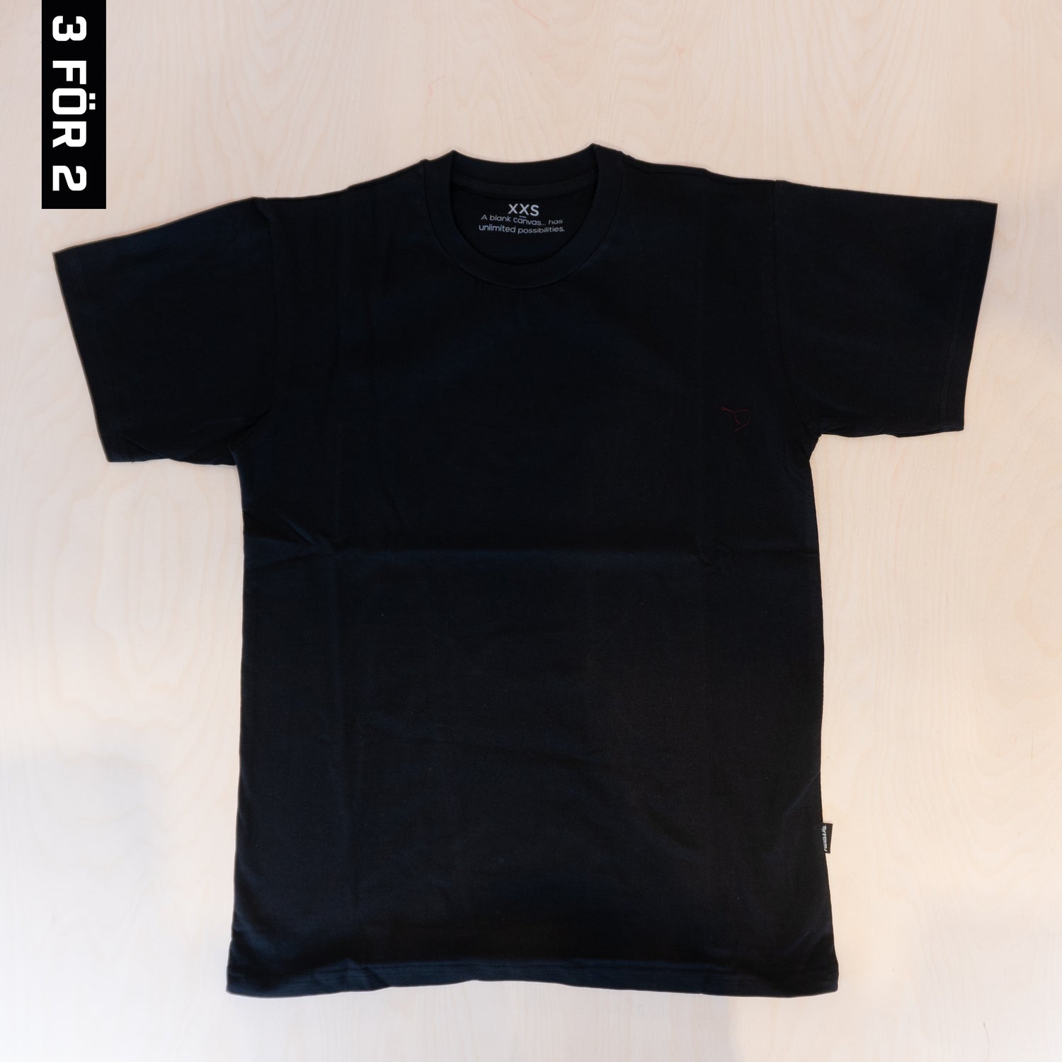 Patches Blank Canvas T-shirt Black