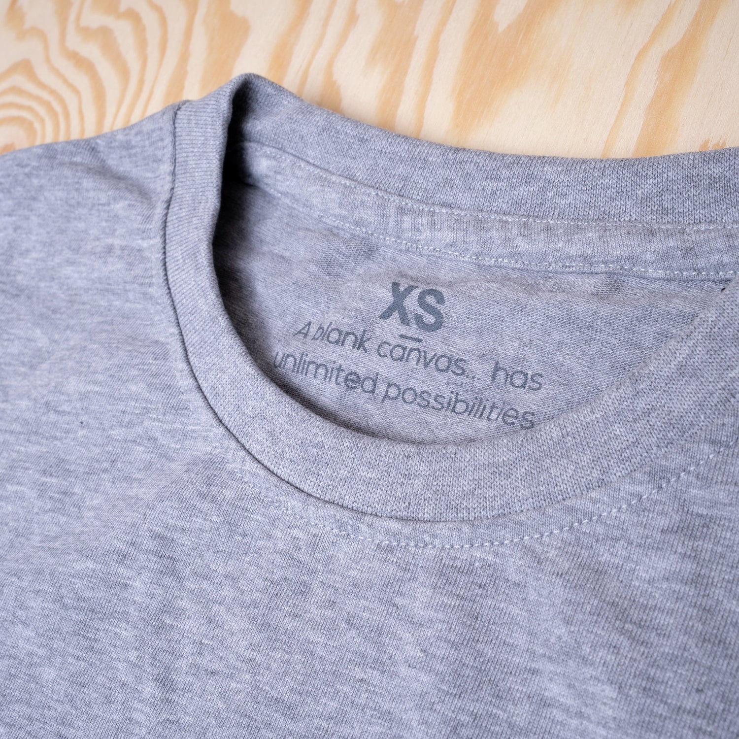 Patches Blank Canvas T-shirt Heather Grey