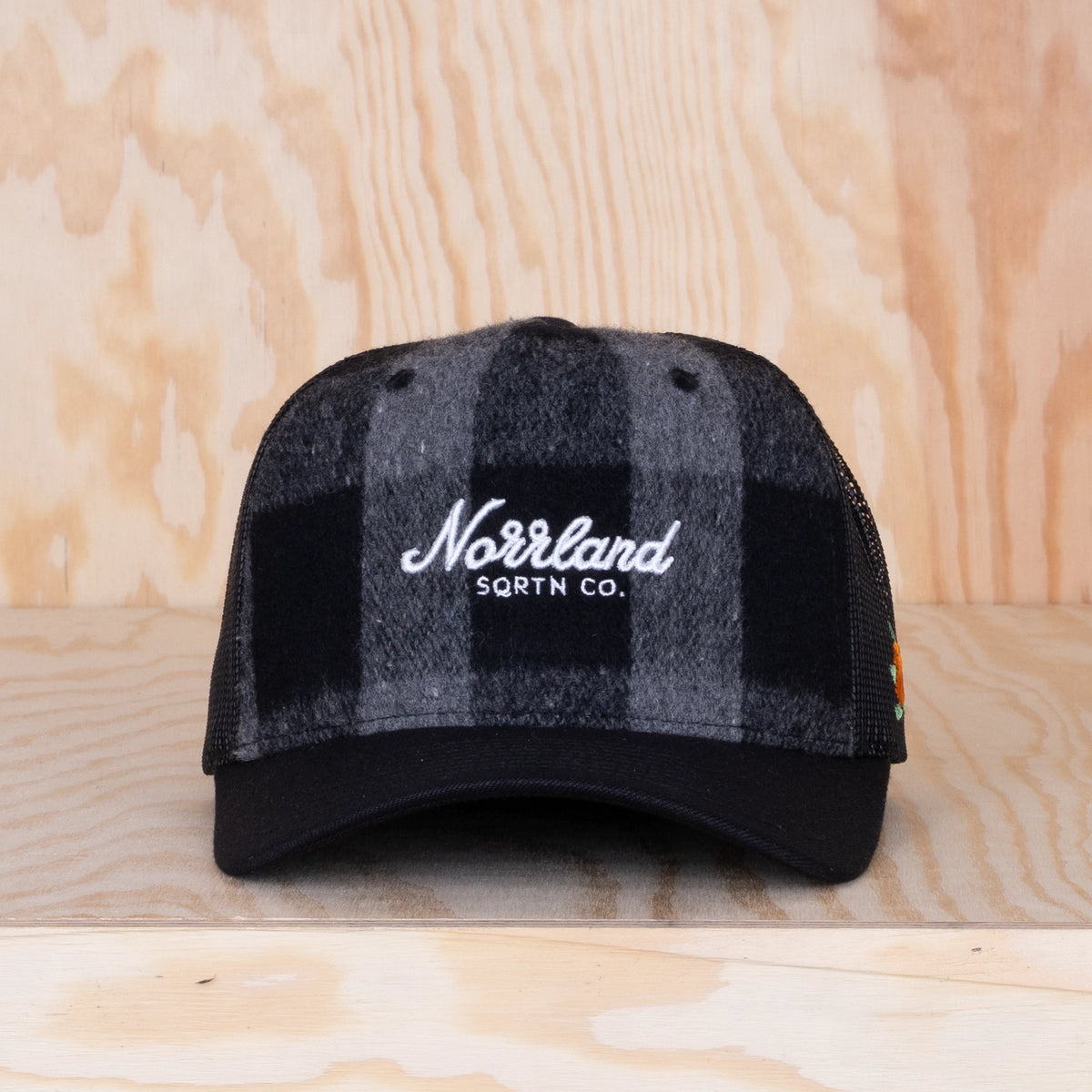 Sqrtn TGN Script Trucker Cap Lumberjack Grey