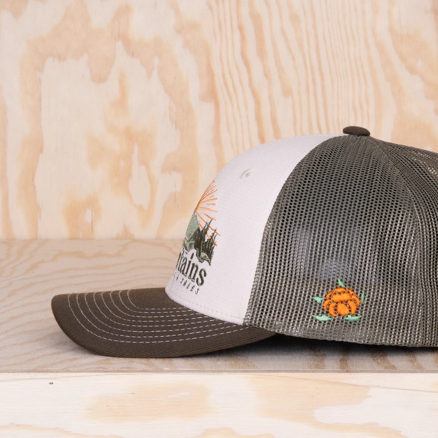 Sqrtn Rivers & Trees Low Trucker Cap Sand