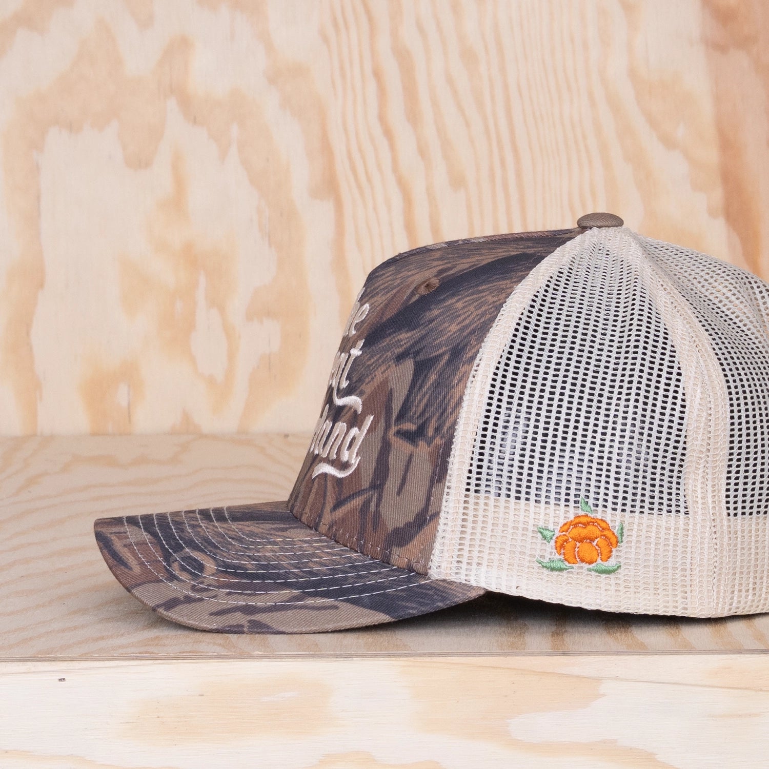Sqrtn Wordmark Trucker Cap Real Tree