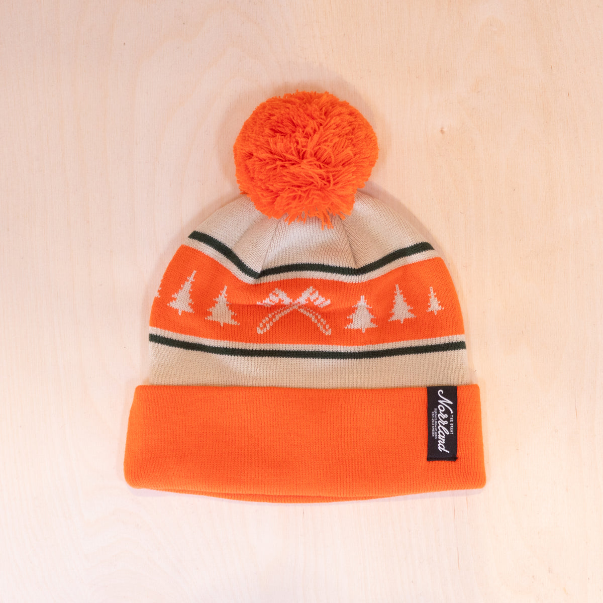 Sqrtn Axe Pom Pom Beanie Rust