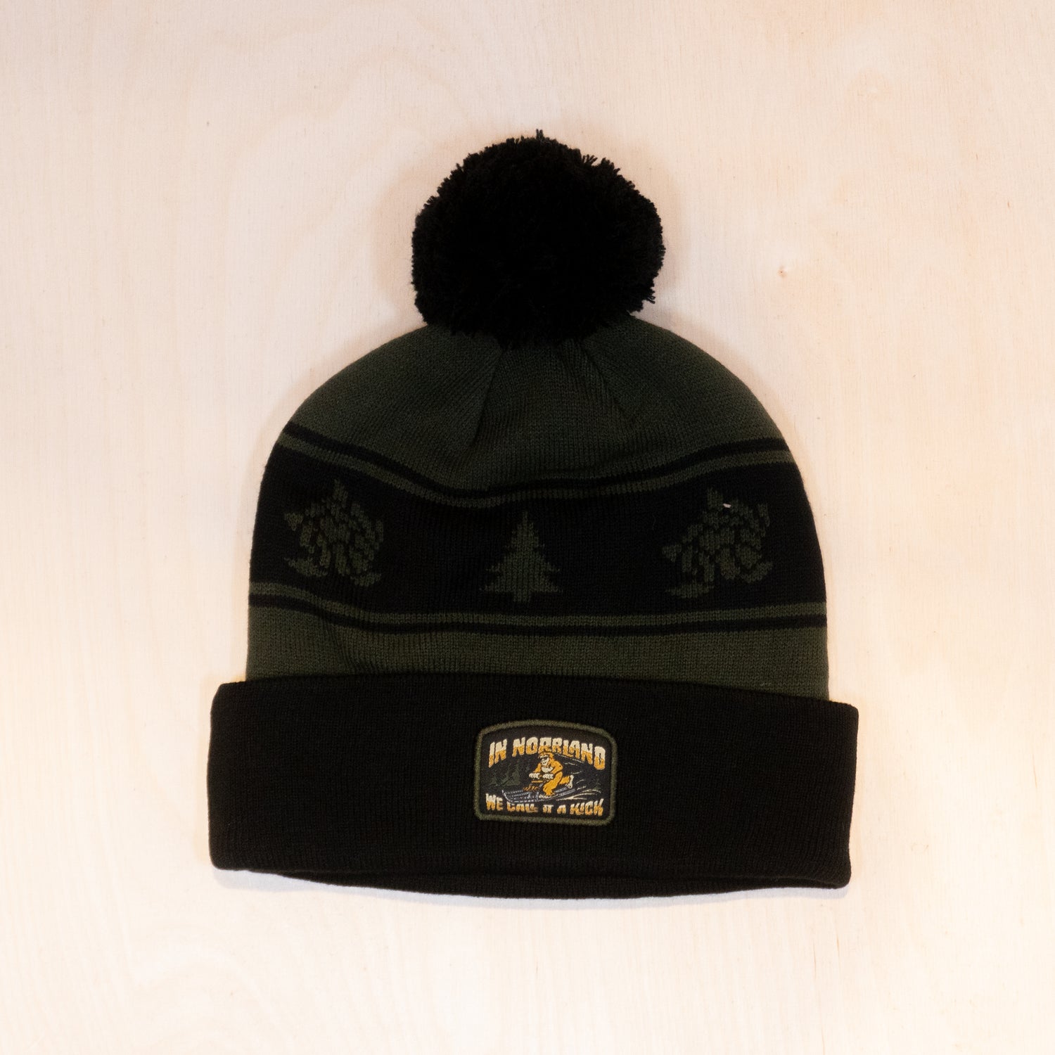 Sqrtn Bigfoot Pom-Pom Beanie Olive