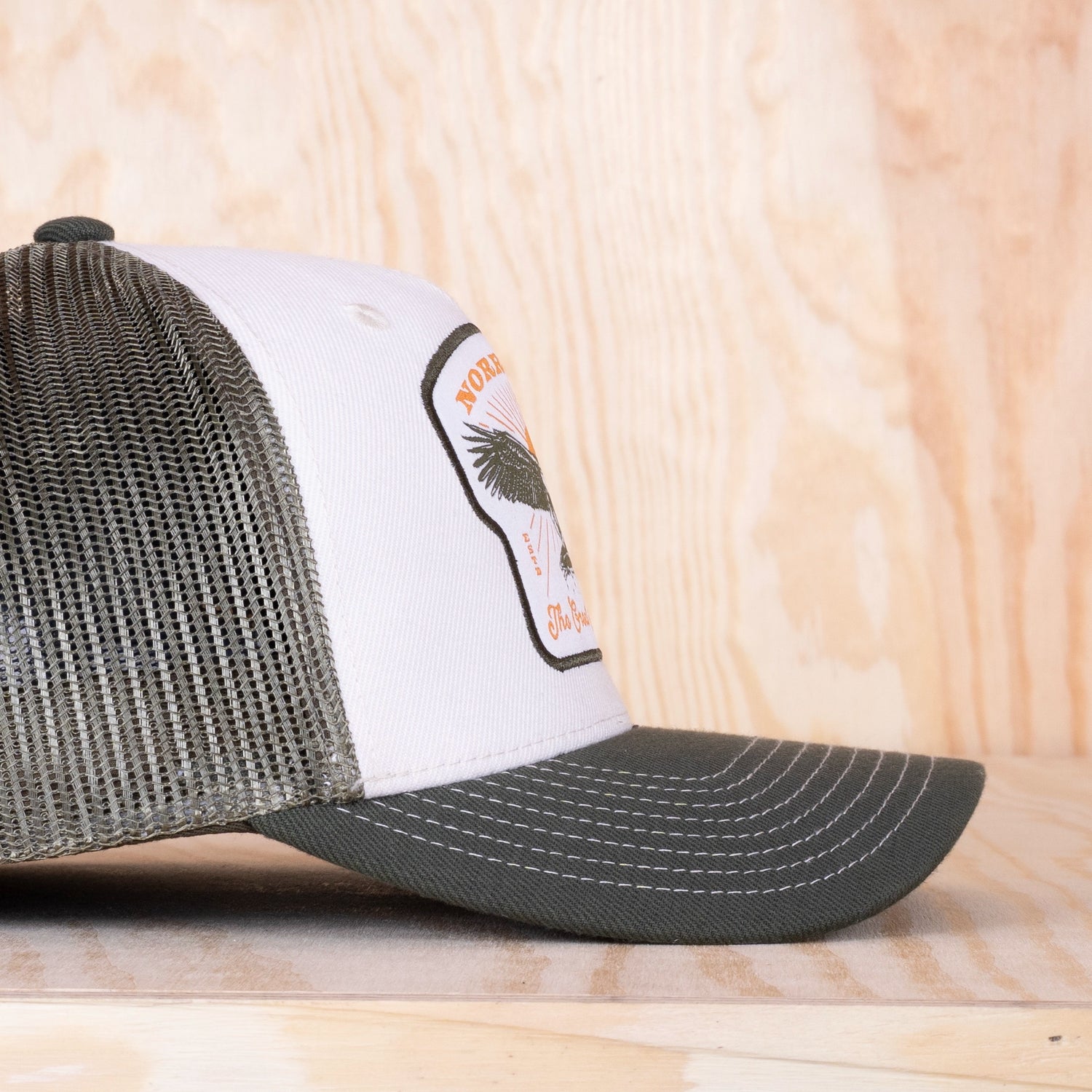 Sqrtn Eagle Trucker Cap Ivory