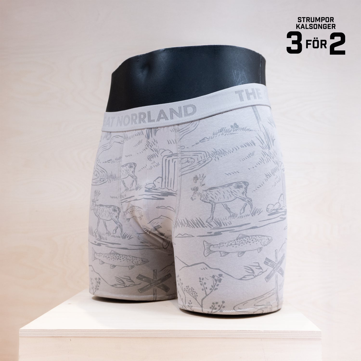 Sqrtn Fjälljock Boxer 1-pack Dark Grey