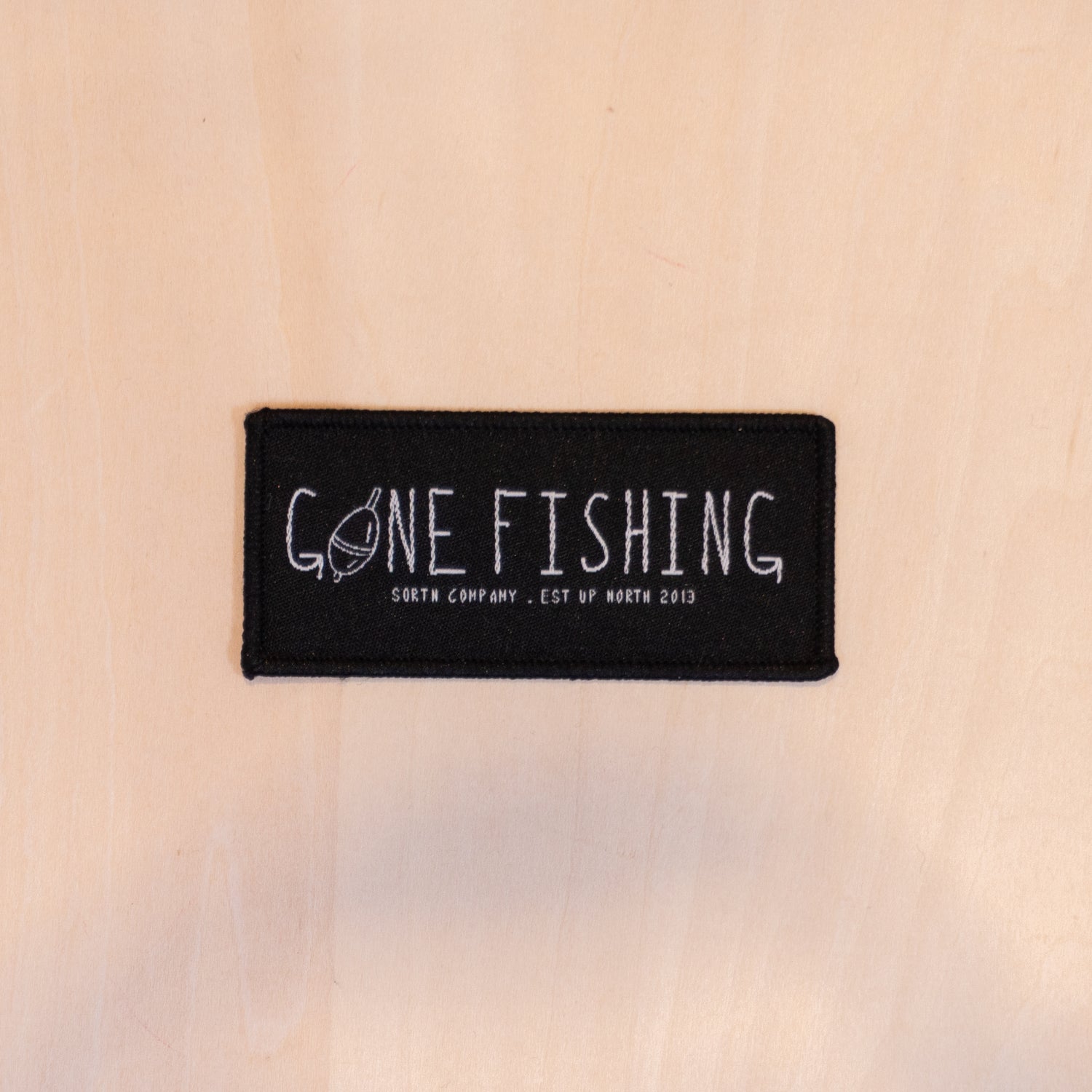 Sqrtn Gone Fishing Patch Black