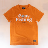 Sqrtn Gone Fishing T-shirt Orange Caramel