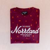 Sqrtn Great Norrland T-shirt Skiers Burgundy