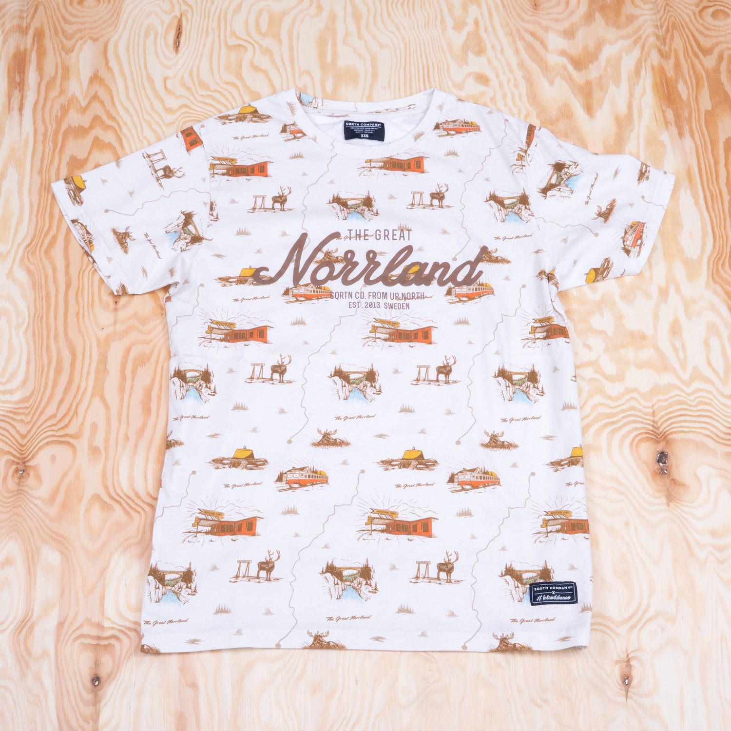 Sqrtn Great Norrland T-shirt Inlandsresan Cream