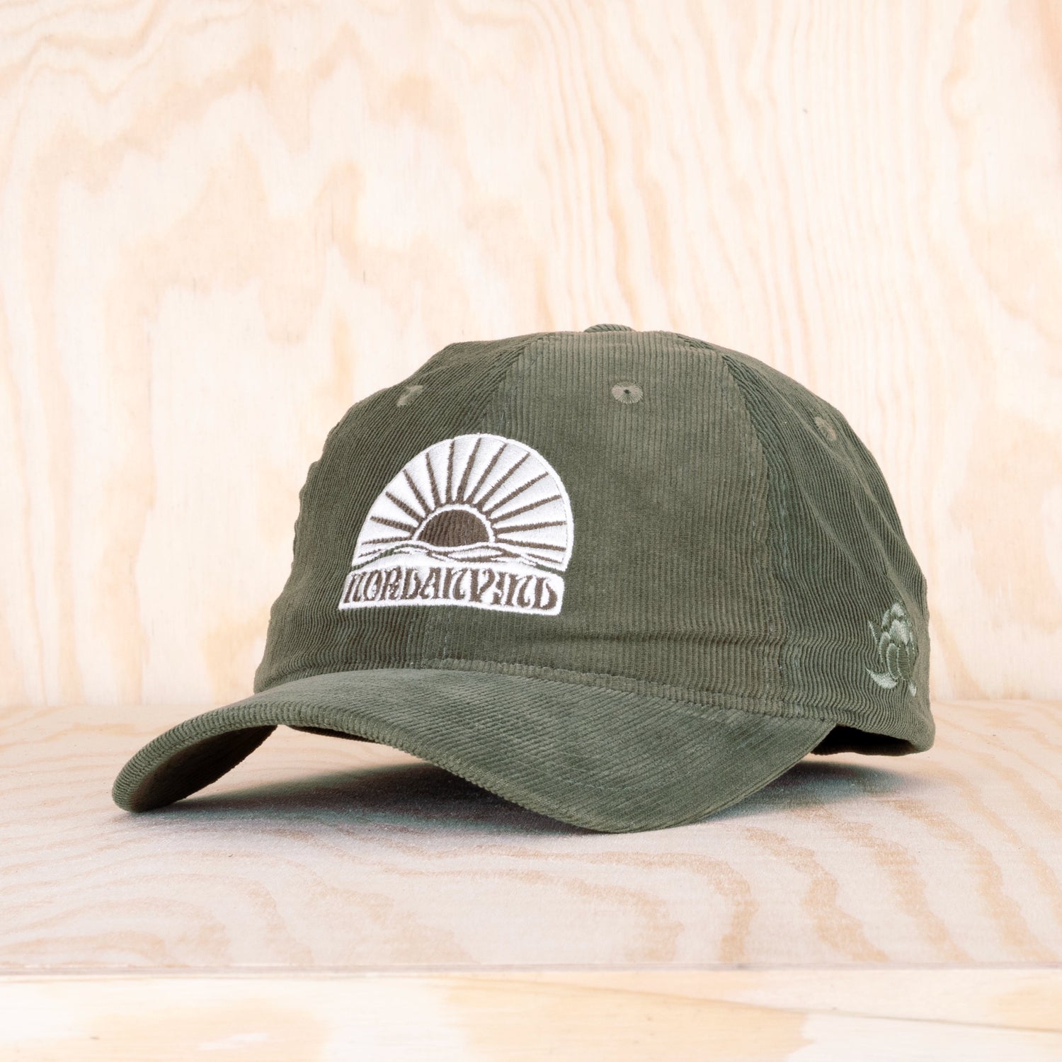 Sqrtn Nordan Emblem Dad Cap Olive Corduroy