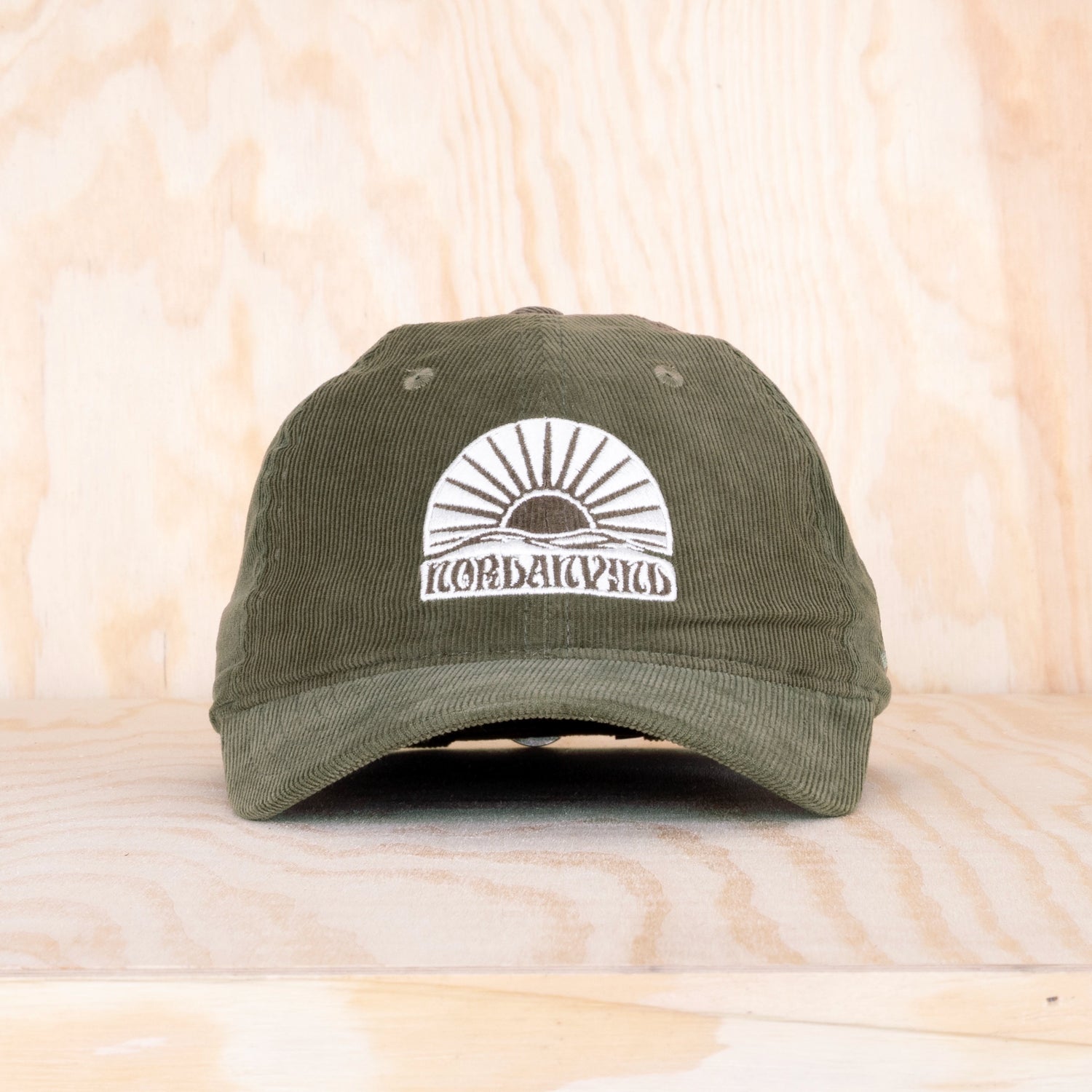 Sqrtn Nordan Emblem Dad Cap Olive Corduroy