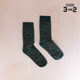 Sqrtn Norrland Camo Socks Green