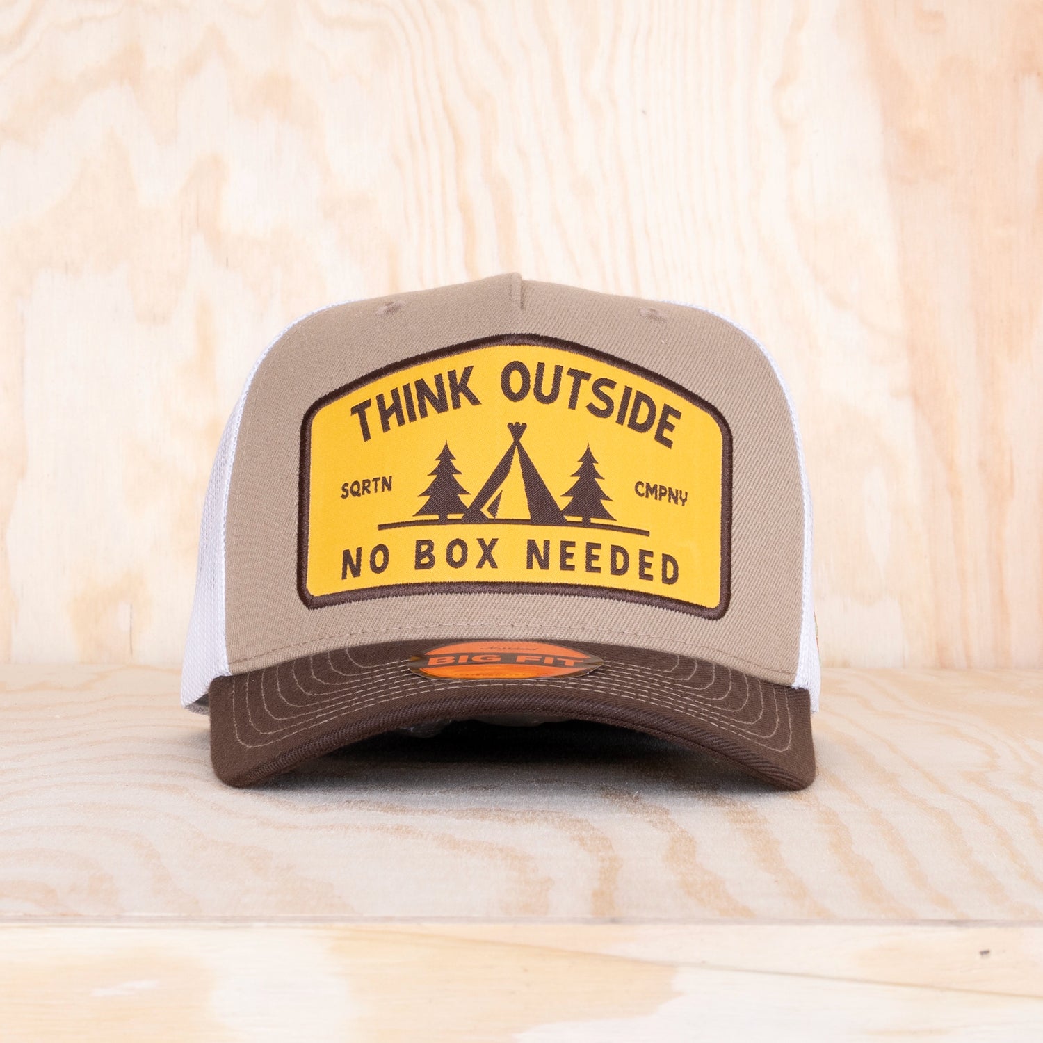 Sqrtn Outside Big-Fit Trucker Cap Khaki