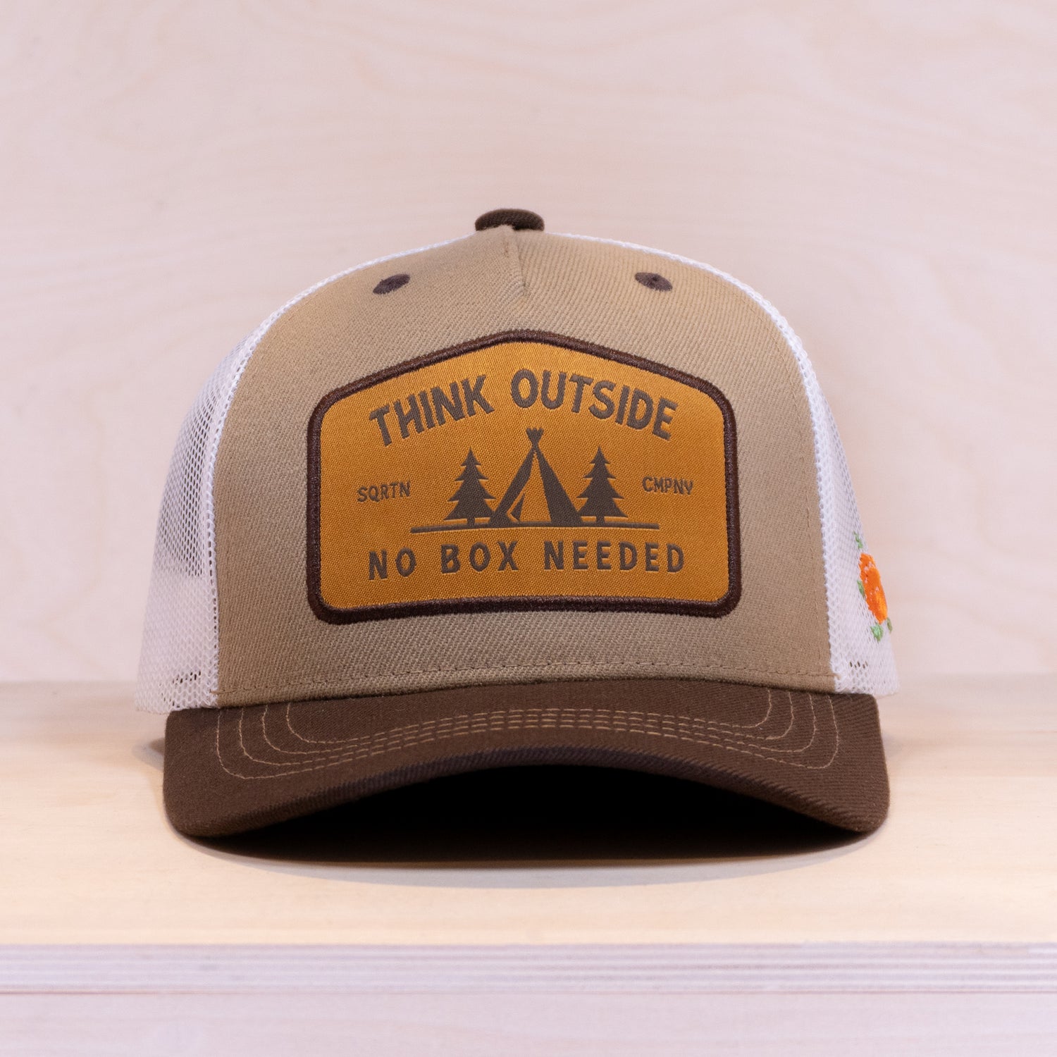 Sqrtn Outside Kids Trucker Cap Khaki