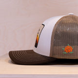 Sqrtn Park Low Hooked Trucker Cap White