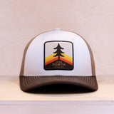 Sqrtn Park Low Hooked Trucker Cap White