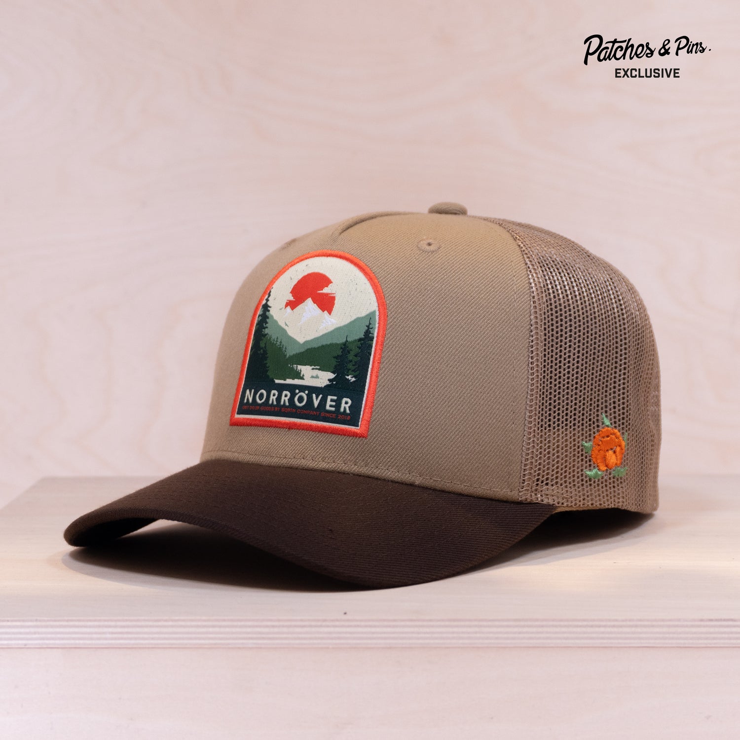 Sqrtn Patches Exclusive Goods Trucker Cap Khaki