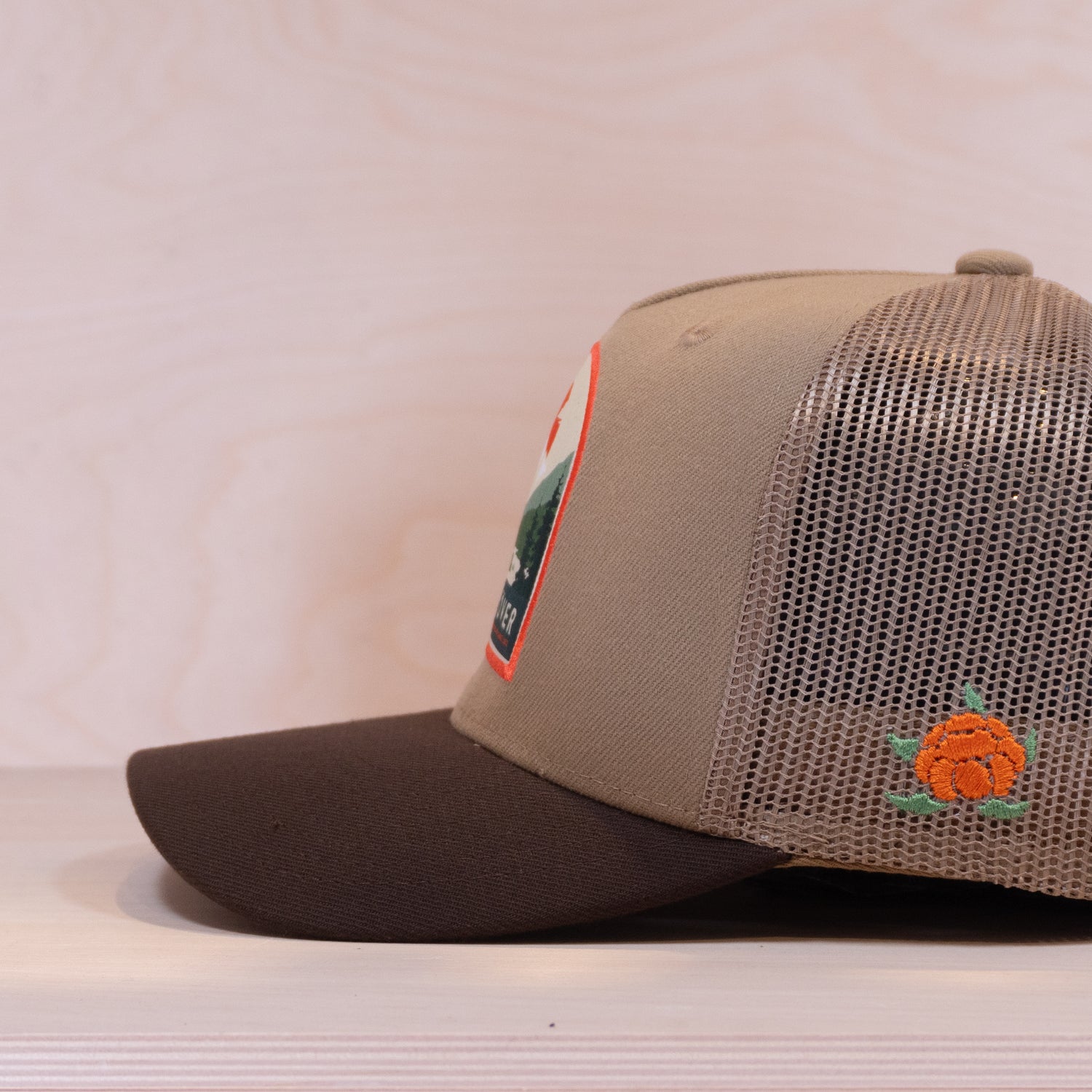 Sqrtn Patches Exclusive Goods Trucker Cap Khaki