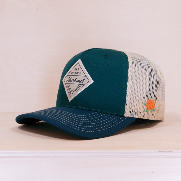 Sqrtn Simply Hooked Trucker Cap Olive