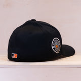 Sqrtn Symbol Hooked Fitted Cap Black