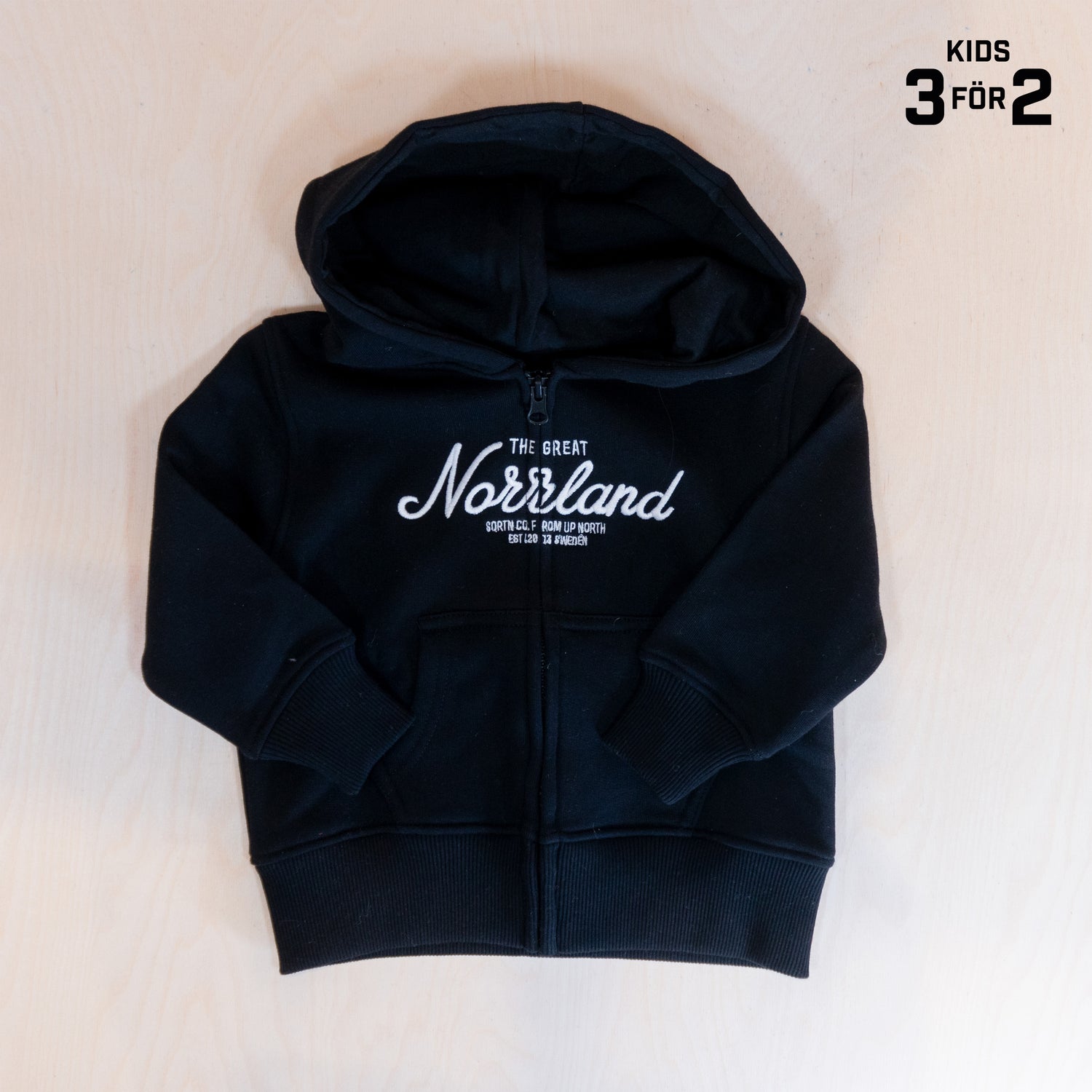 Sqrtn TGN Kids Zip-Hood Black