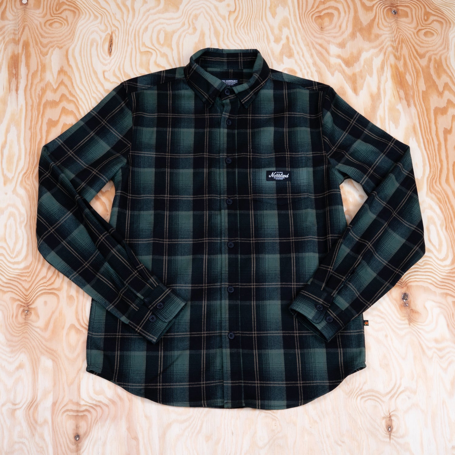 Sqrtn TGN Patch Flanell Shirt Dark Green