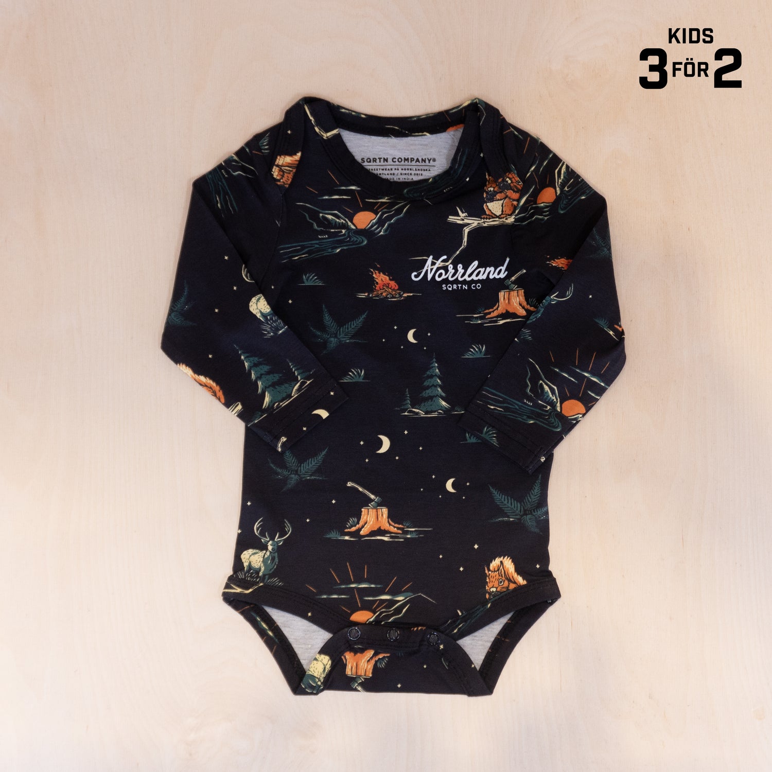 Sqrtn TGN Script Kids Body Timber Black
