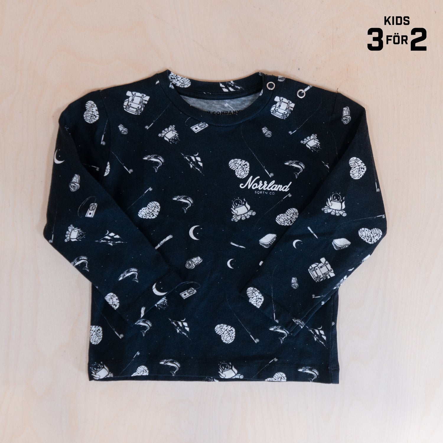 Sqrtn TGN Script Kids Longsleeve Dreams Black