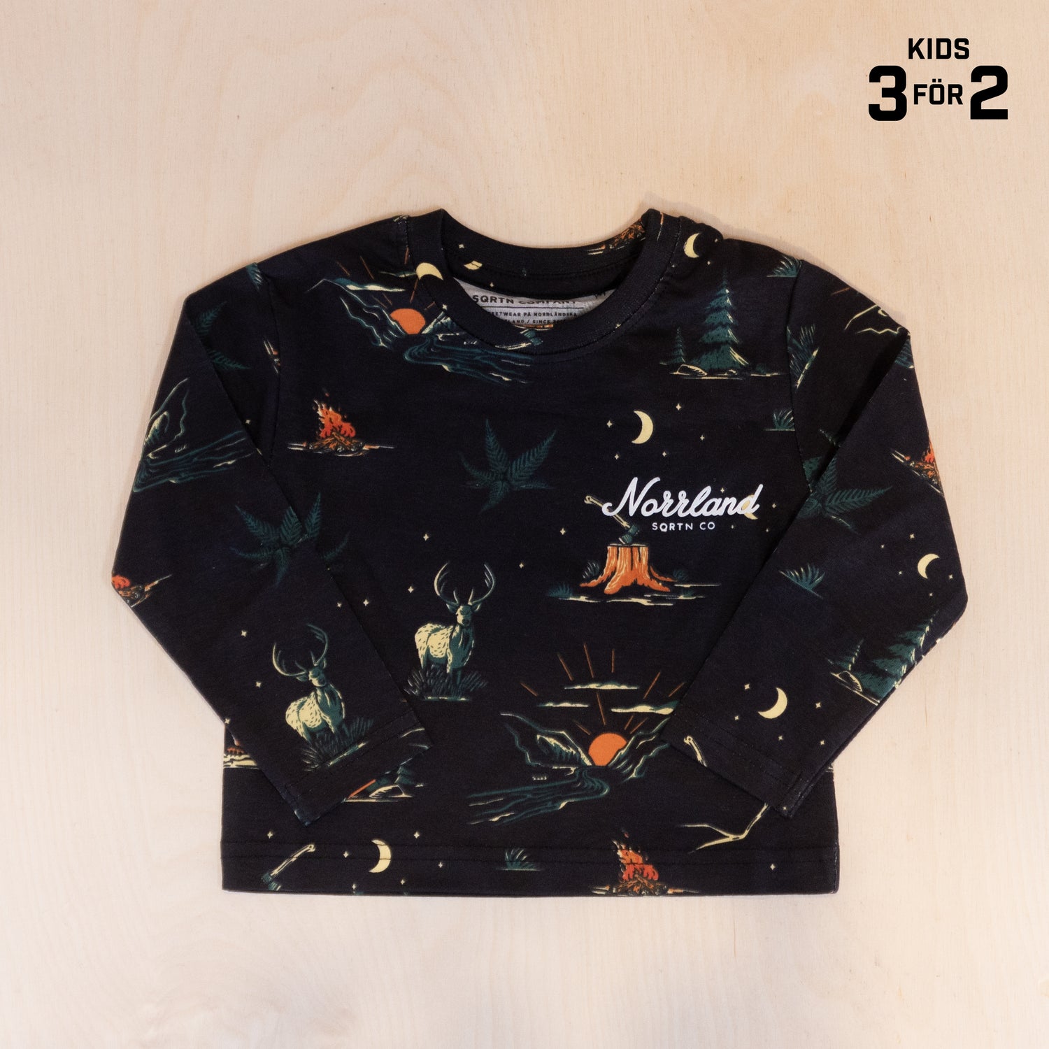 Sqrtn TGN Script Kids Longsleeve Timber Black