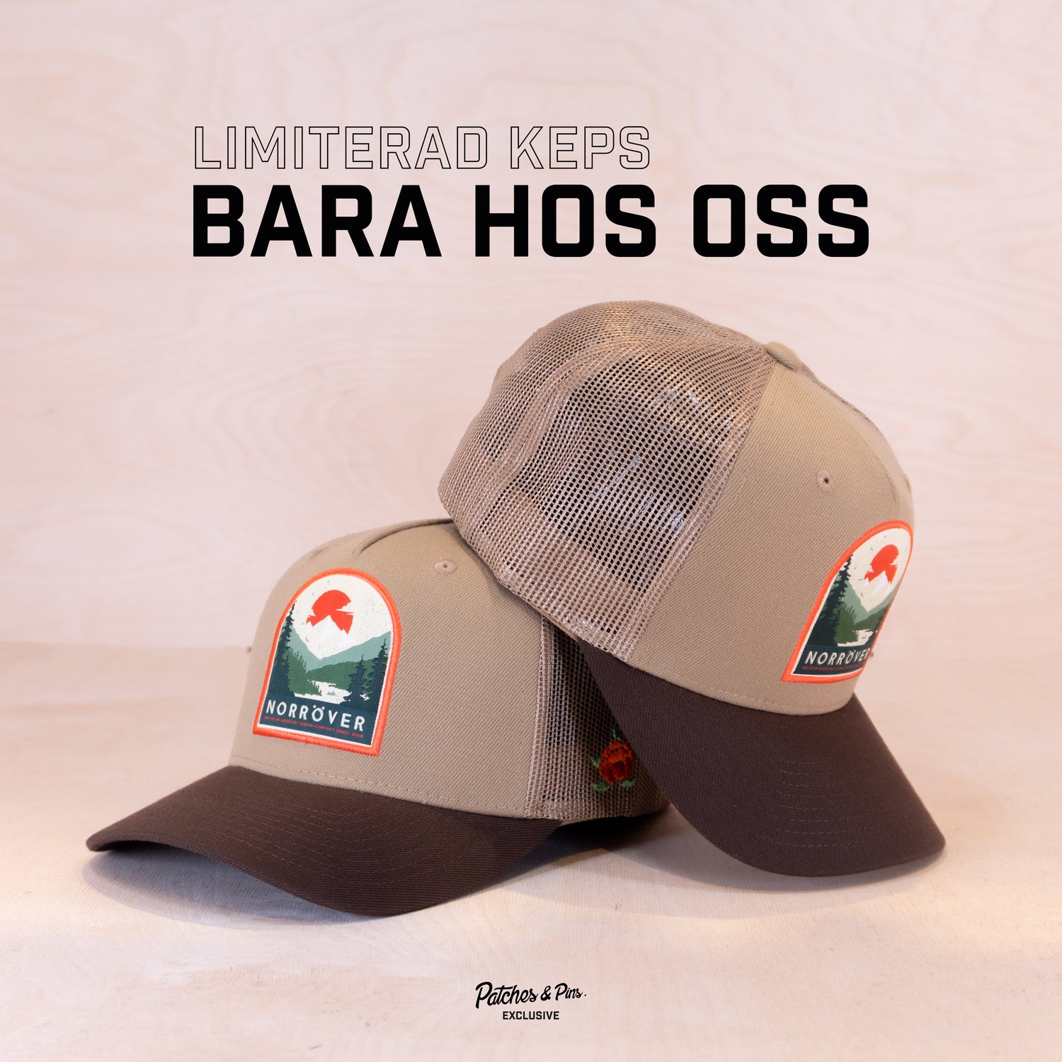 Sqrtn Patches Exclusive Goods Trucker Cap Khaki