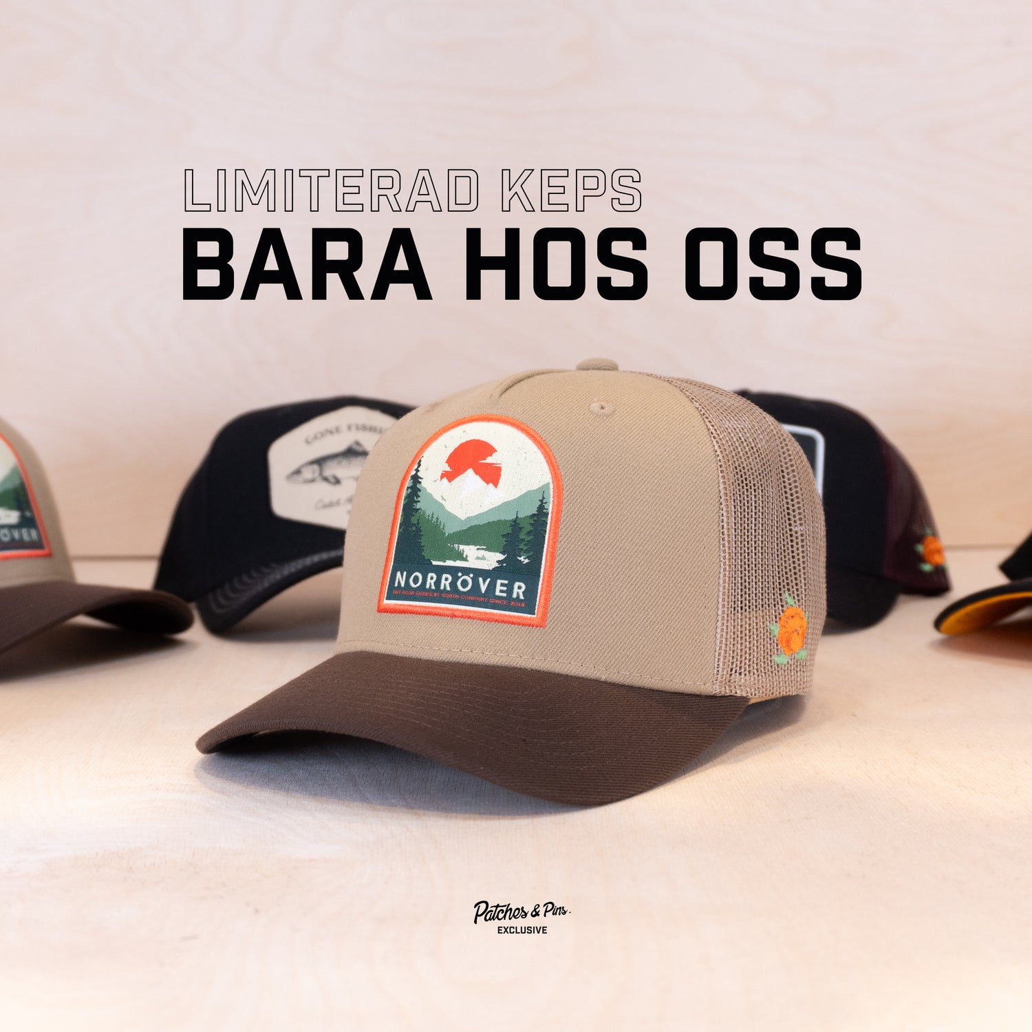 Sqrtn Patches Exclusive Goods Trucker Cap Khaki