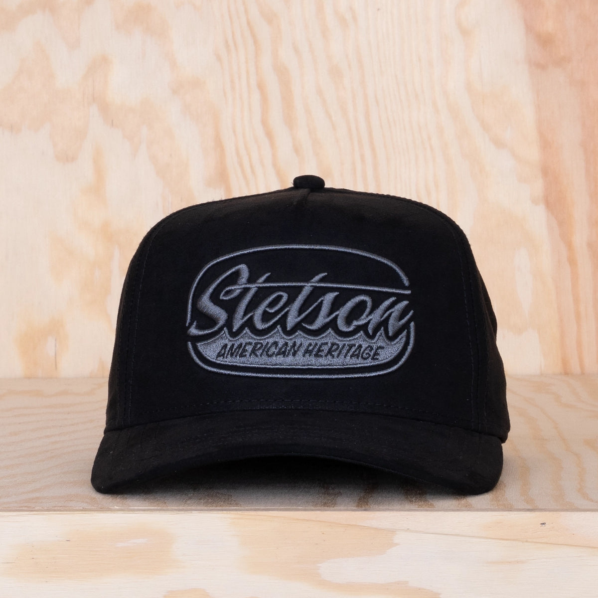 Stetson Black on Black A-Frame Cap Black