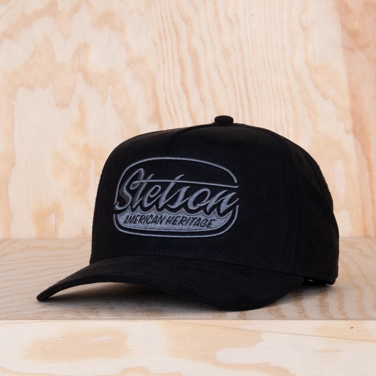 Stetson Black on Black A-Frame Cap Black