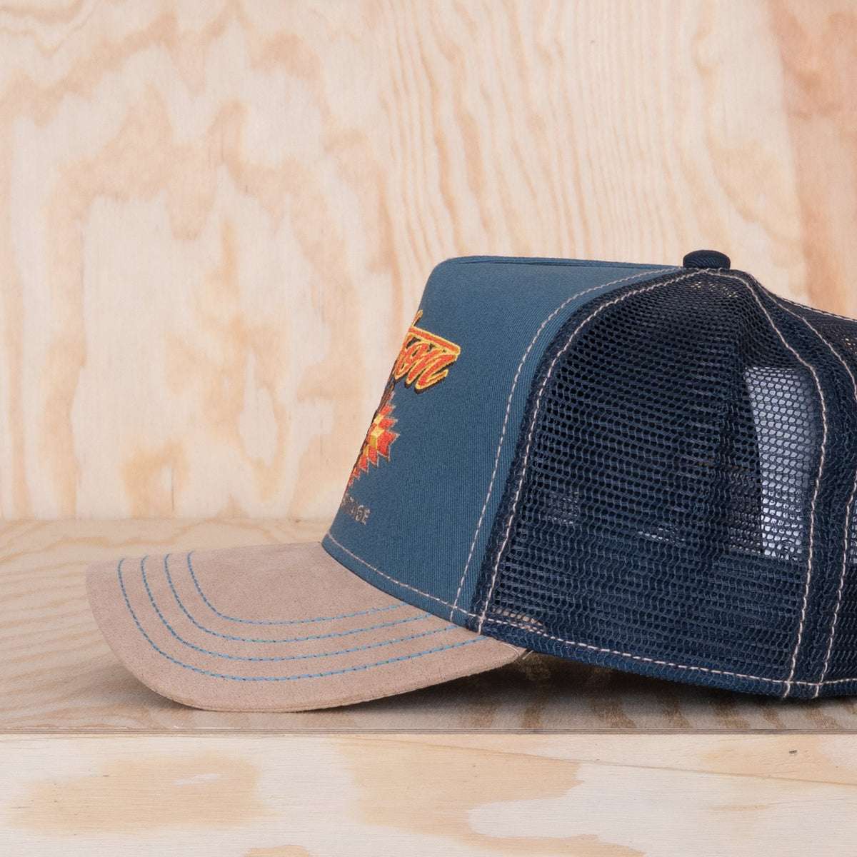 Stetson Cowboy Trucker Cap Beige/Blue